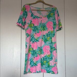 Lilly Pulitzer Pink and Green Floral Dress